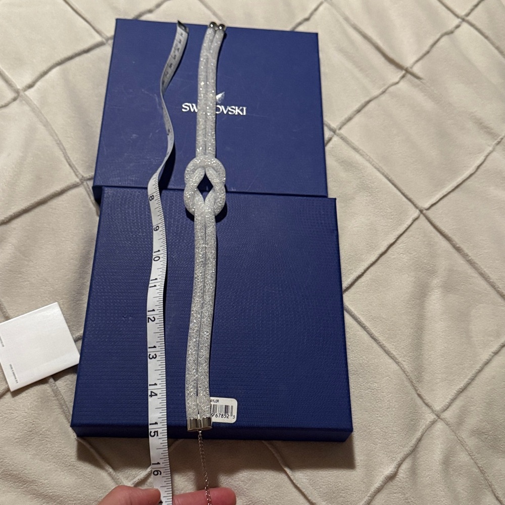 Swarovski Sparkling Silver Knot Necklace - Picture 4 of 4